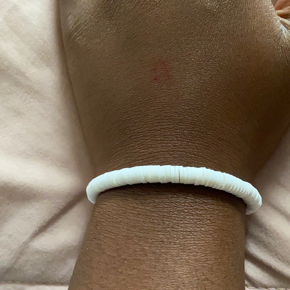 white bracelet